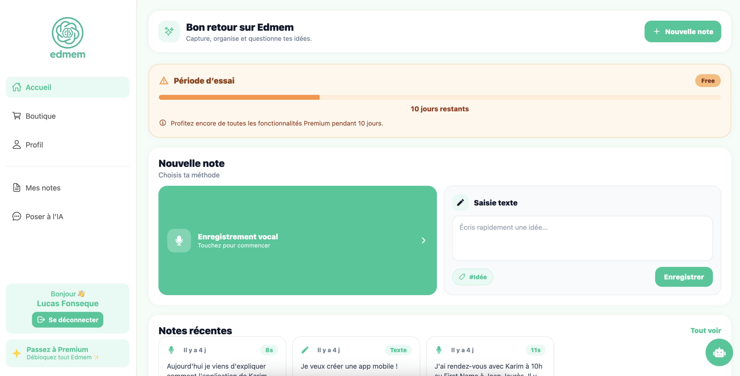 edmem visuel application web